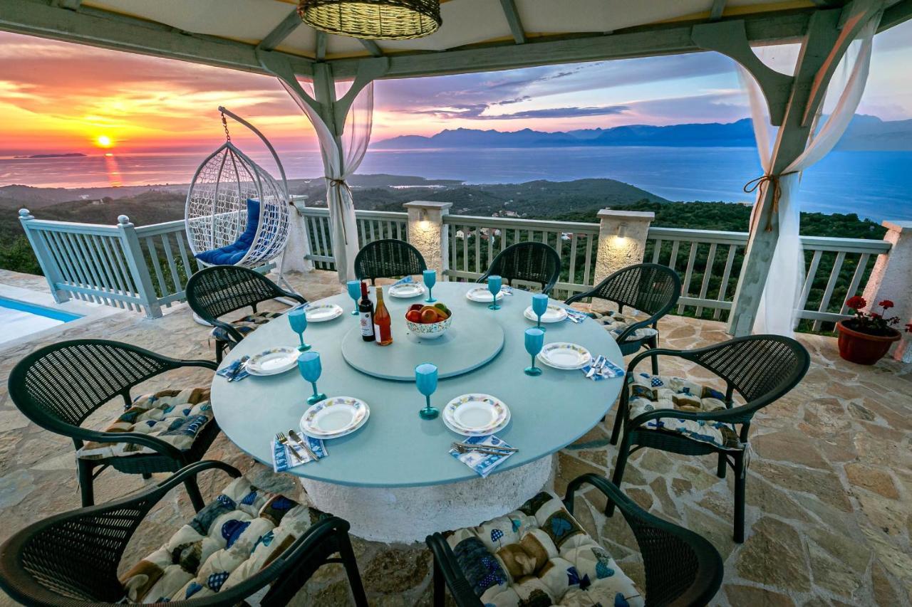 Villa Orizontas Corfu, Private Villa With Breathtaking Views Loutses Zewnętrze zdjęcie